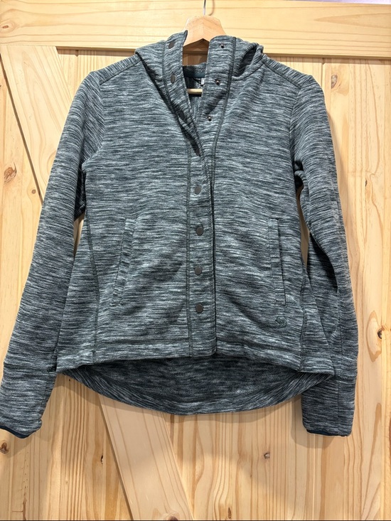 Mountain Hardwear Tops - Heather Blue-Gray Hooded Snap-Front fleece
